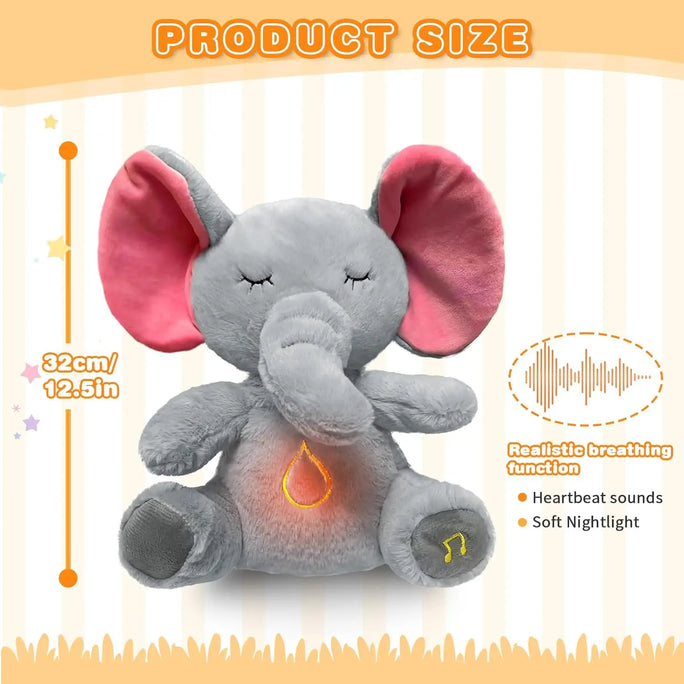 Baby Elephant Breathing Stuffed Animal Plush Doll