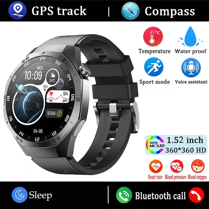 2025 New For Huawei GT5 Pro Smart Watch Men AMOLED Screen GPS