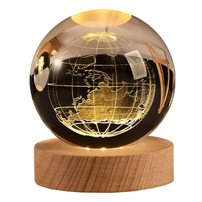 3D Crystal Ball Led Night Light Christmas Creative Gift Holiday Planet Crystal Ball