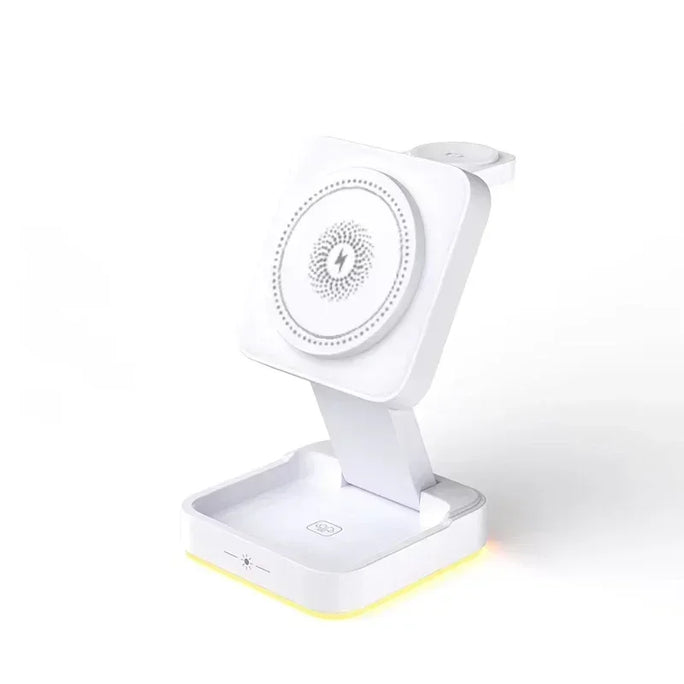 3 In 1 Magnetic Wireless Charger Pad Stand Foldable for iPhone 16-12 Pro Max