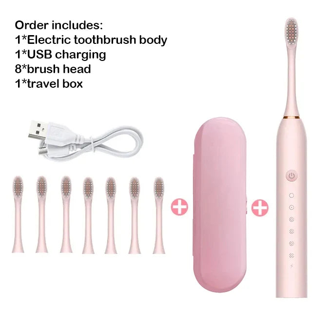 Sonic Electric Toothbrush Adult Smart Timing Tooth