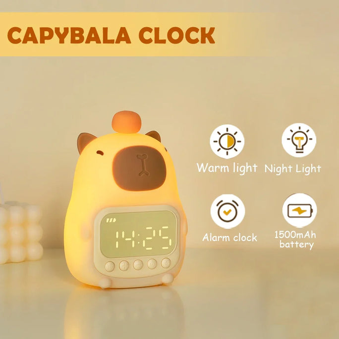 +Cute Cartoon Capybara Silicone Night Light USB Rechargeable