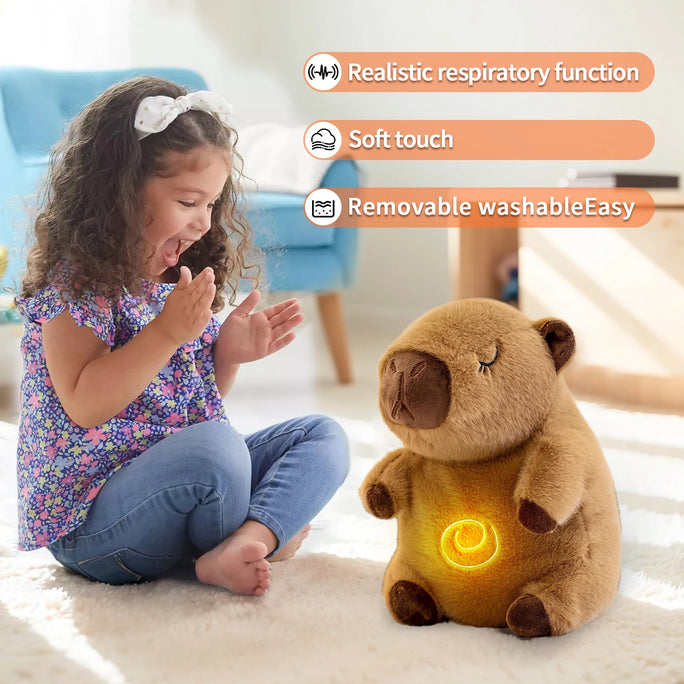 Breathing Baby Capybara Plush Doll Toys for Kids
