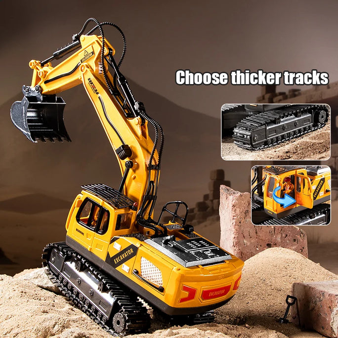 2.4G Remote Control Excavator Toy, Simulation Alloy Construction
