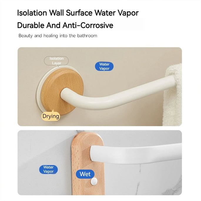 Wood Wall Mounted Bathroom Slipper Rack