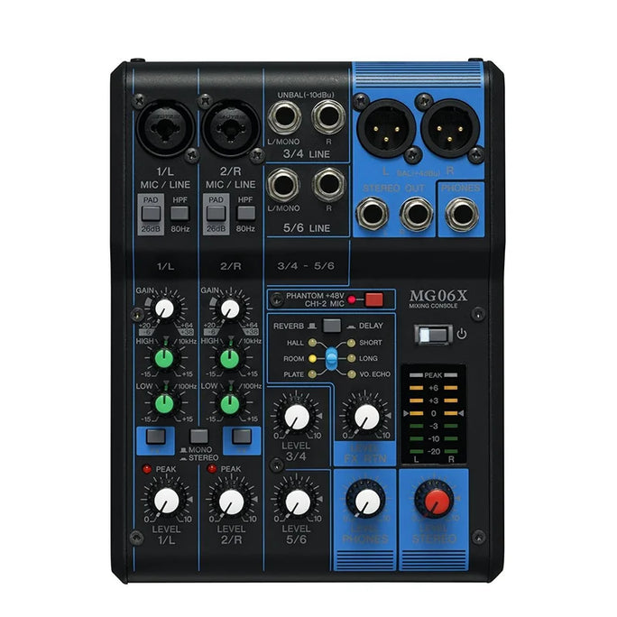 Professional 6 channel Audio Mixer MG06X MG06XU Sound Console