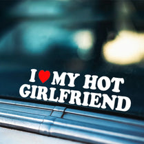 1Piece I Love My Hot Girlfriend Heart, Woman Girl