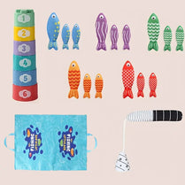 Montessori Fish Toys Cloth Fishing Game for Toddlers