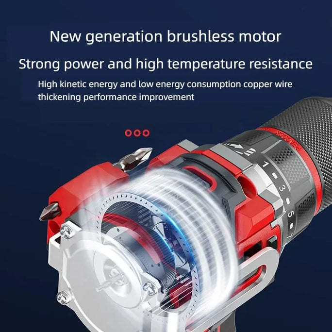 Brushless Electric Drill Tapping Cordless Impact Drill Metal