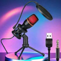 Professional Condenser Microphone Kit, RGB Lighting