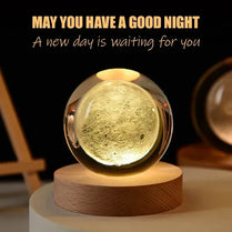 3D Crystal Ball Led Night Light Christmas Creative Gift Holiday Planet Crystal Ball