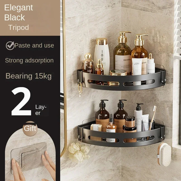 Bathroom Shelves Organizer No Punching Required Kitchen