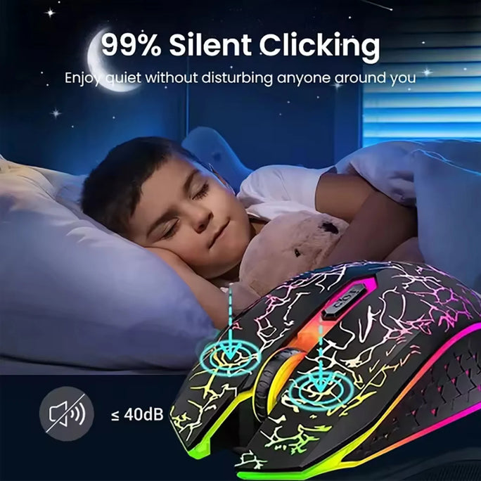 2.4G Bluetooth Wireless Mouse Gaming Mouse Silent
