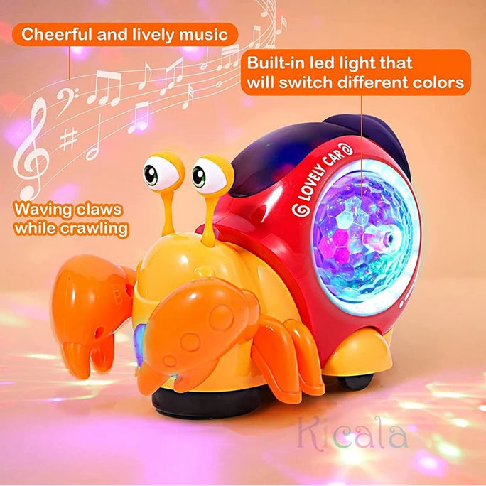 Crawling Crab Baby Toys With Music Light Up