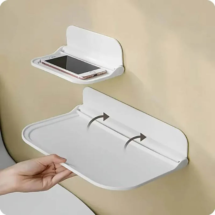 1pc Foldable Wall-mounted Shelf, For Bathroom, Toilet