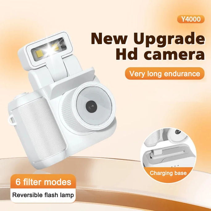 Y4000 Mini Camera With Screen HD 1080P Portable Retro Ultra Compact Mini