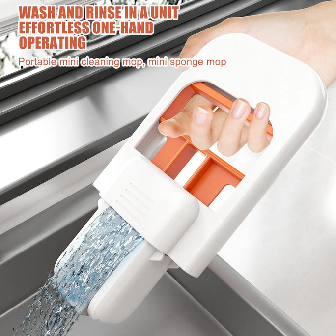 Mini Handheld Mop Folding Powerful Squeeze Home Cleaning