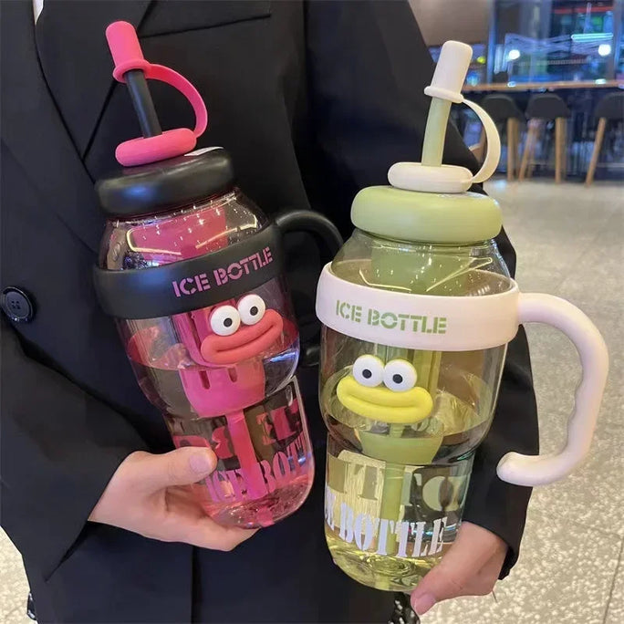 1100ML Sports Water Bottle Cute Aesthetic Large Capacity Straw