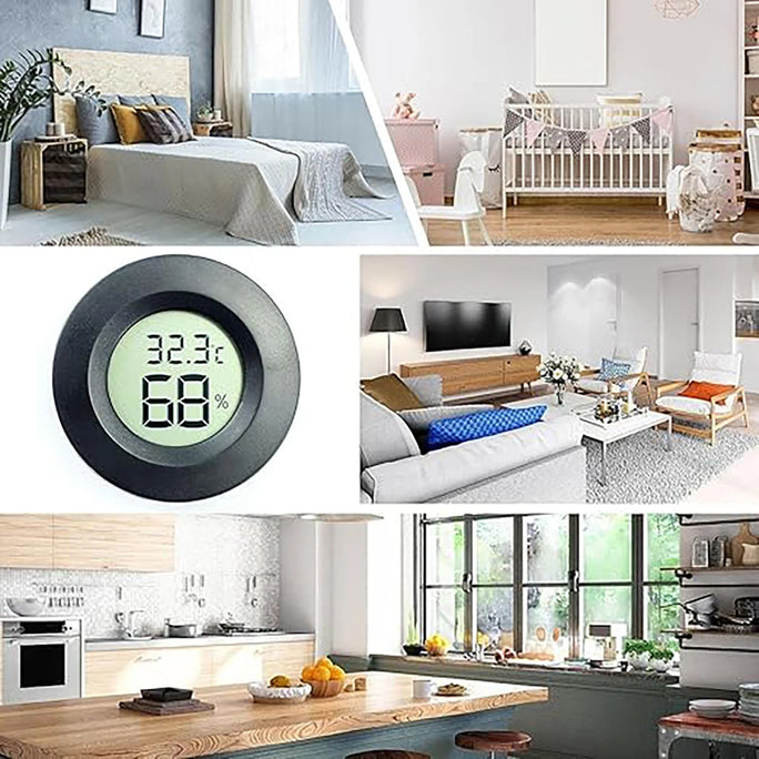 1pc Mini LCD Digital Thermometer & Hygrometer -50°C to +70°C