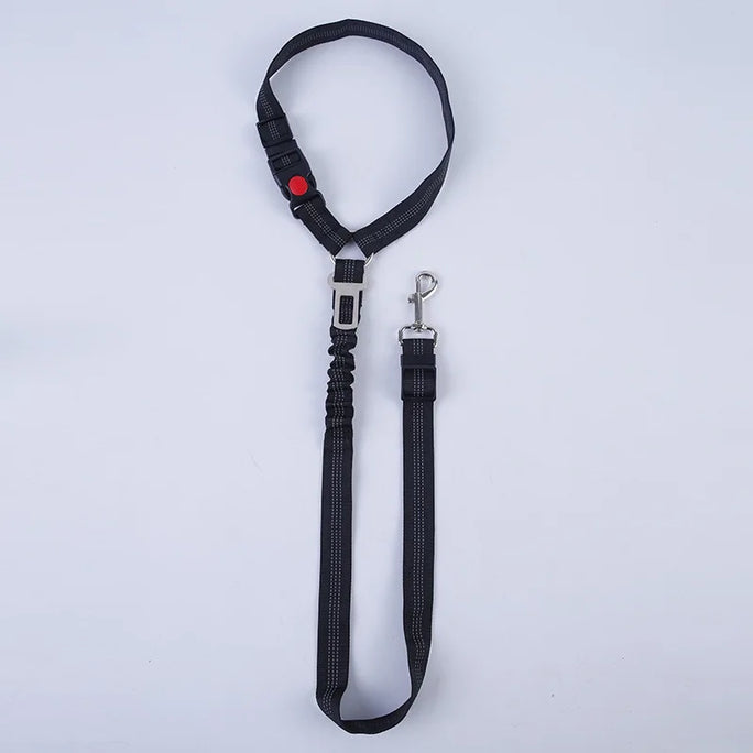 2 in1 Dog Car Harness Leash Adjustable Pet Seat Belt