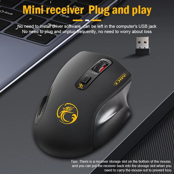 Wireless Silent Mouse Suitable For Business Office Laptop Esports