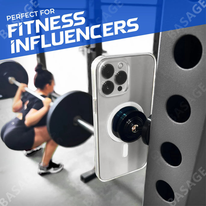 Dual Magnetic Gym Phone Holder for Working Out