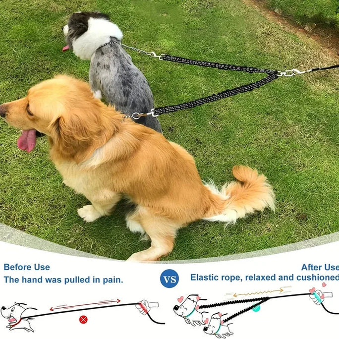 Pet Dog Double Leashes - No Tangle Dog Leash Coupler