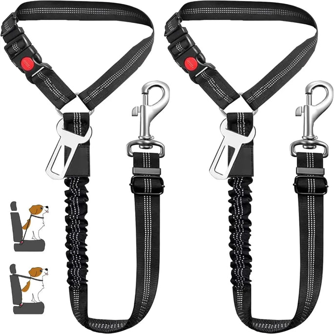 2 in1 Dog Car Harness Leash Adjustable Pet Seat Belt