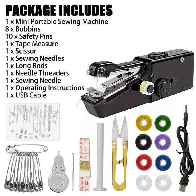 Mini Portable Handheld Sewing Machine USB