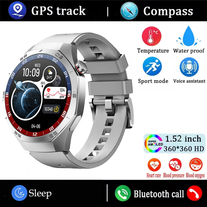 2025 New For Huawei GT5 Pro Smart Watch Men AMOLED Screen GPS