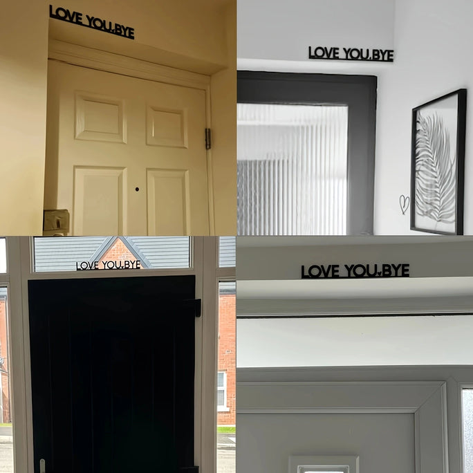 LOVE YOU BYE Metal Love-Themed Wall Art
