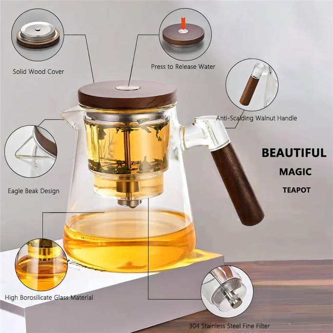 SOFT-Magical Teapot, Tea Pot, Glass Teapot