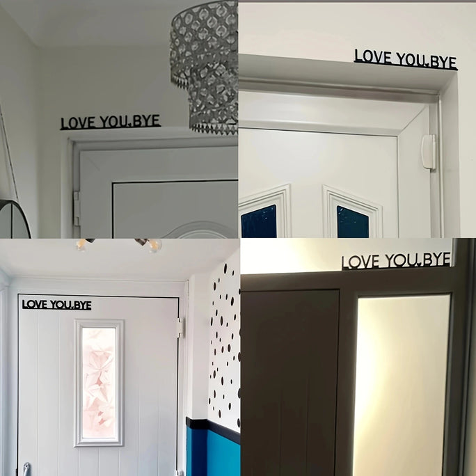 LOVE YOU BYE Metal Love-Themed Wall Art