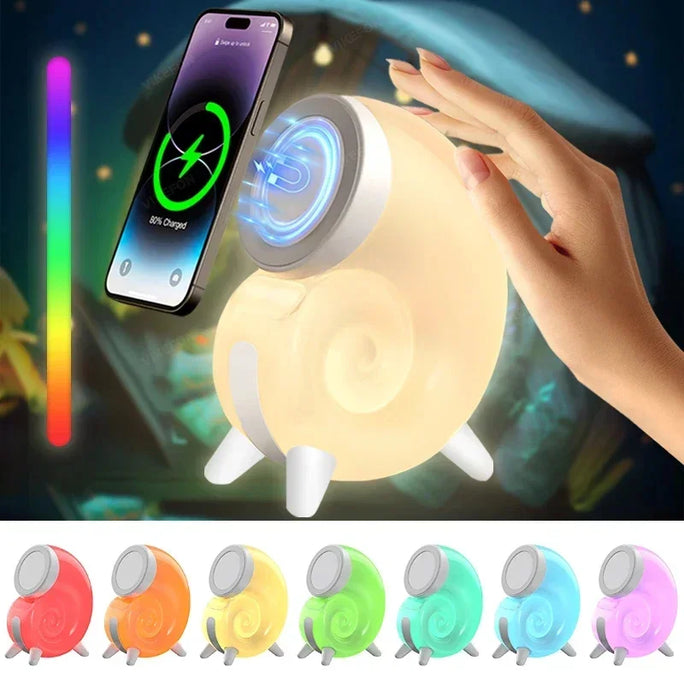 VIKEFON Magnetic Wireless Charger Base LED Night Light