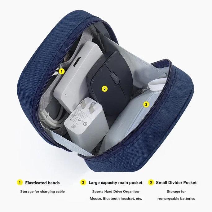 Portable Cable Organizer Waterproof Storage Bag