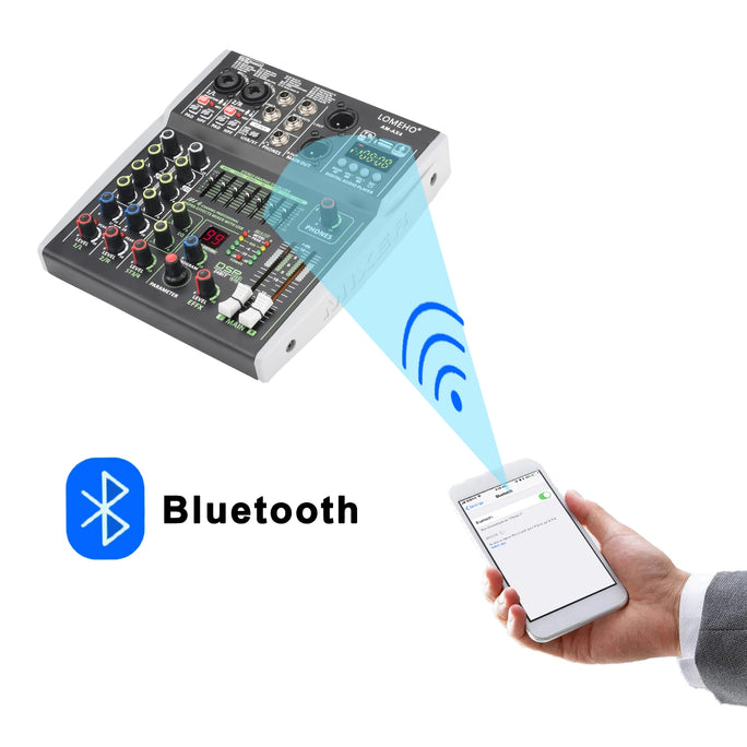 4/6 Channel Mixing Console 48V 99 DSP Effect Bluetooth