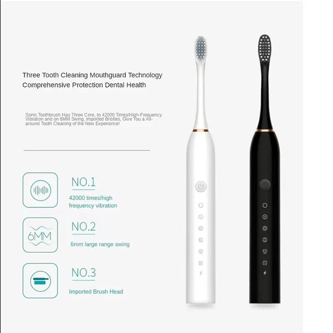 Sonic Electric Toothbrush Adult Smart Timing Tooth