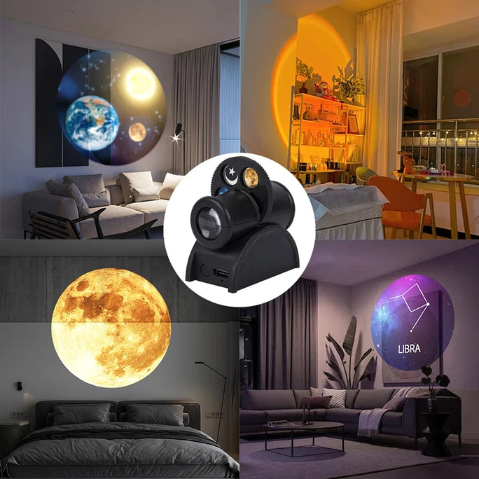 USB Moon Projection Lamp Planet Projector