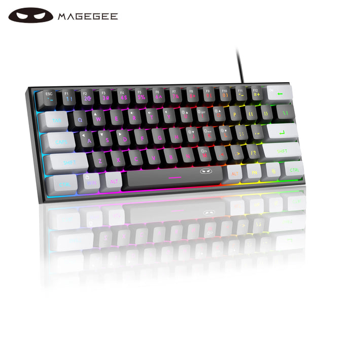 MageGee Mini 60% Gaming Keyboard, RGB Backlit 61 Key