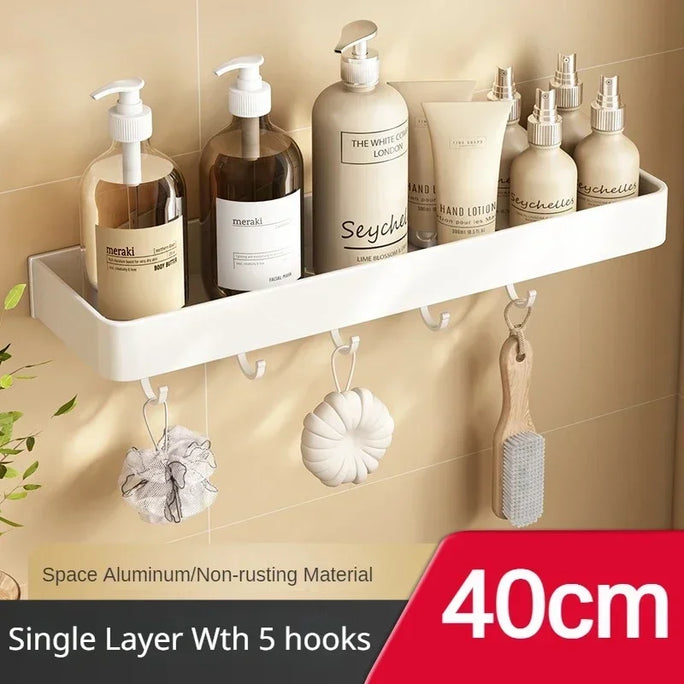 Bathroom Accessory Shelf Cream Kitchen Organizer