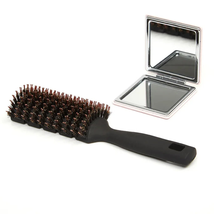 Boar Bristles Detangling Hair Brush Hollow