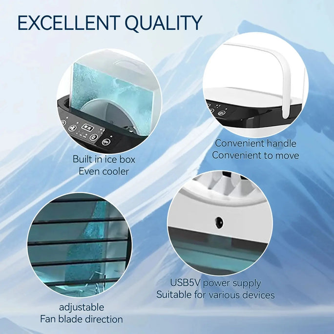 Portable Air Conditioner 3-Speed Small AC Unit Mini