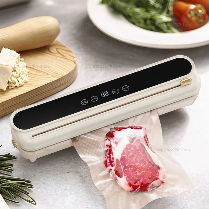 Electric Vacuum Sealer Household Built-in Cutter Kitchen Food Storage