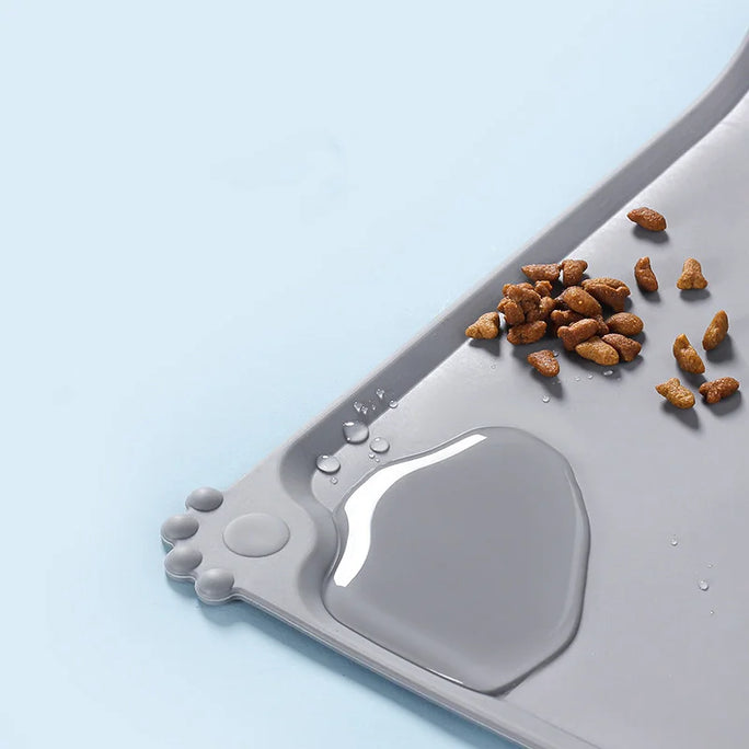 Dog Cat Bowl Food Mat with High Lips Silicone