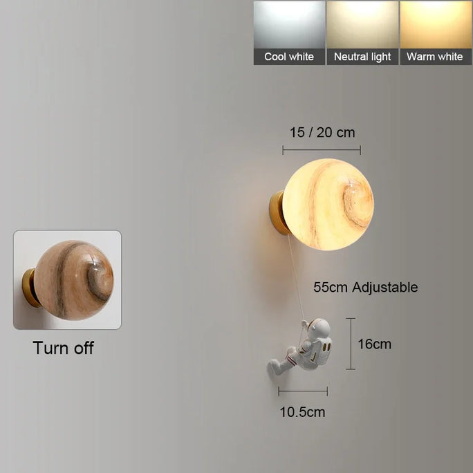 Moon LED Wall Lamp Children's Room Wall Light