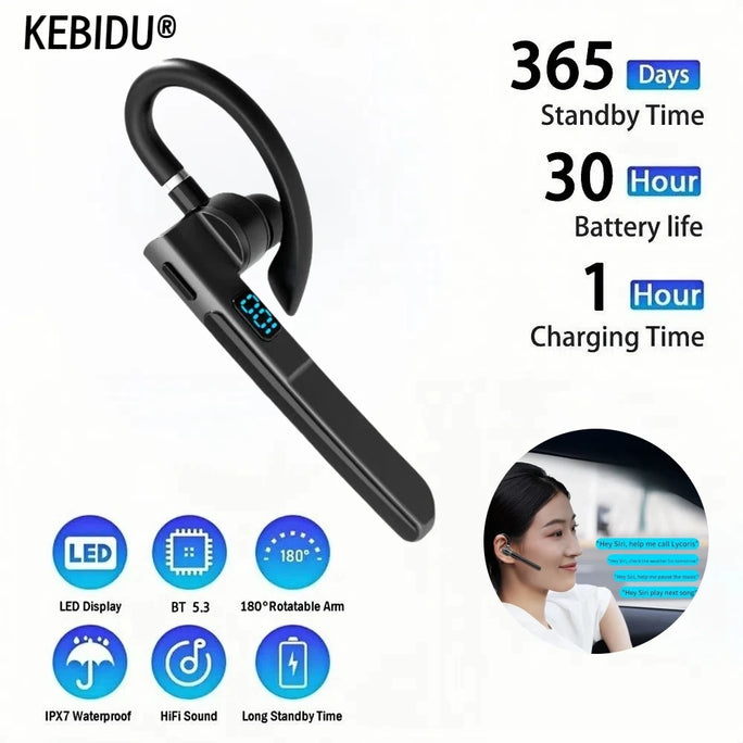 Wireless Bluetooth 5.3 Single Earphone With HD