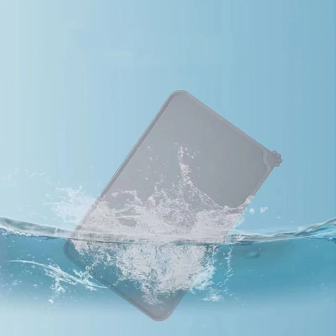 Dog Cat Bowl Food Mat with High Lips Silicone