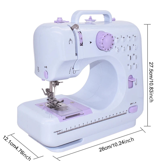Portable Mini Electric Sewing Machine with 12 Built-in Stitches 2 Speed