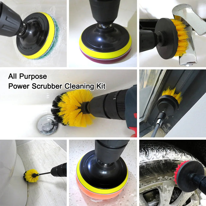 Drill Brush Attachment 6pcs/Set Power Scrubber Wash Cleaning Brushes