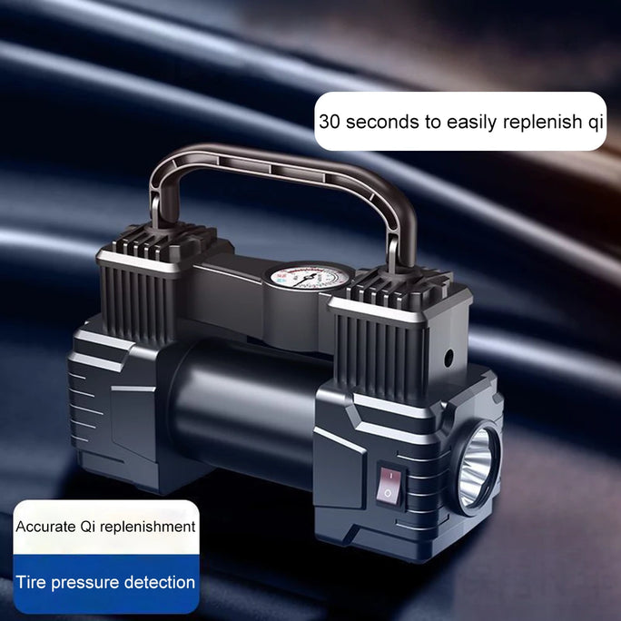 12V 150PSI Mini Air Compressor Dual Cylinder Heavy Duty Tire